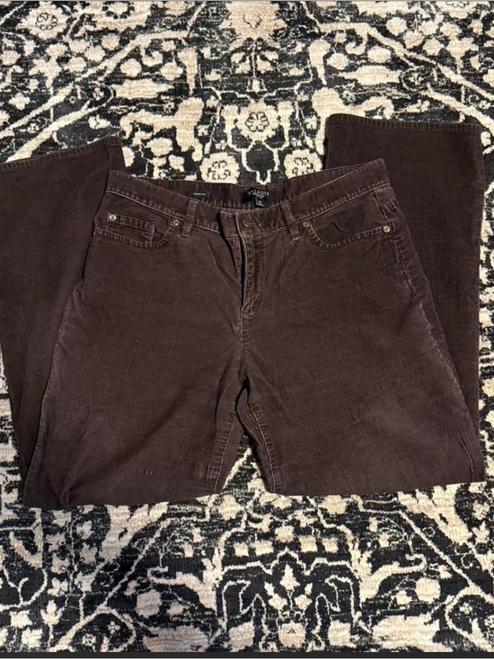 Talbots Petite Corduroy Pants in Dark Brown